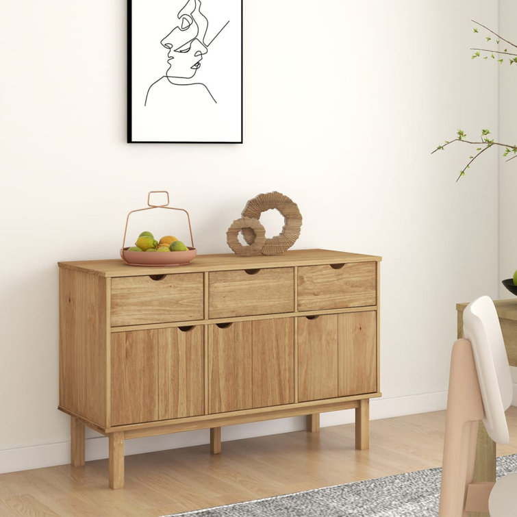 17 Stories Kambell 114Cm Wide 3 Drawer Sideboard Wayfair.co.uk